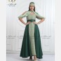 Green embroidered dress